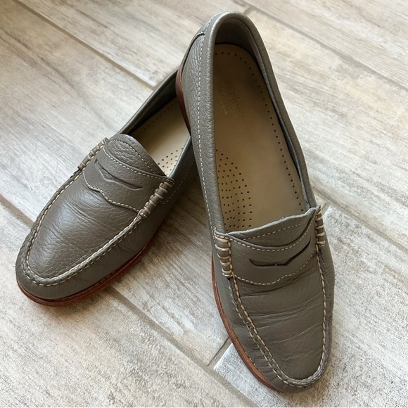 G.H. Bass Whitney Easy Weejuns Penny Loafers Gray Nappa Leather Size 7.5M - Picture 12 of 12